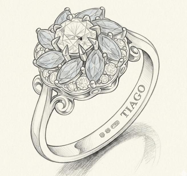 Hand-drawn ring sketch